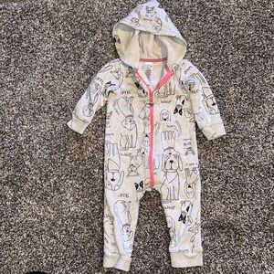 Carters Brand One Piece Dog Outfit Size 12 Months Great Condition